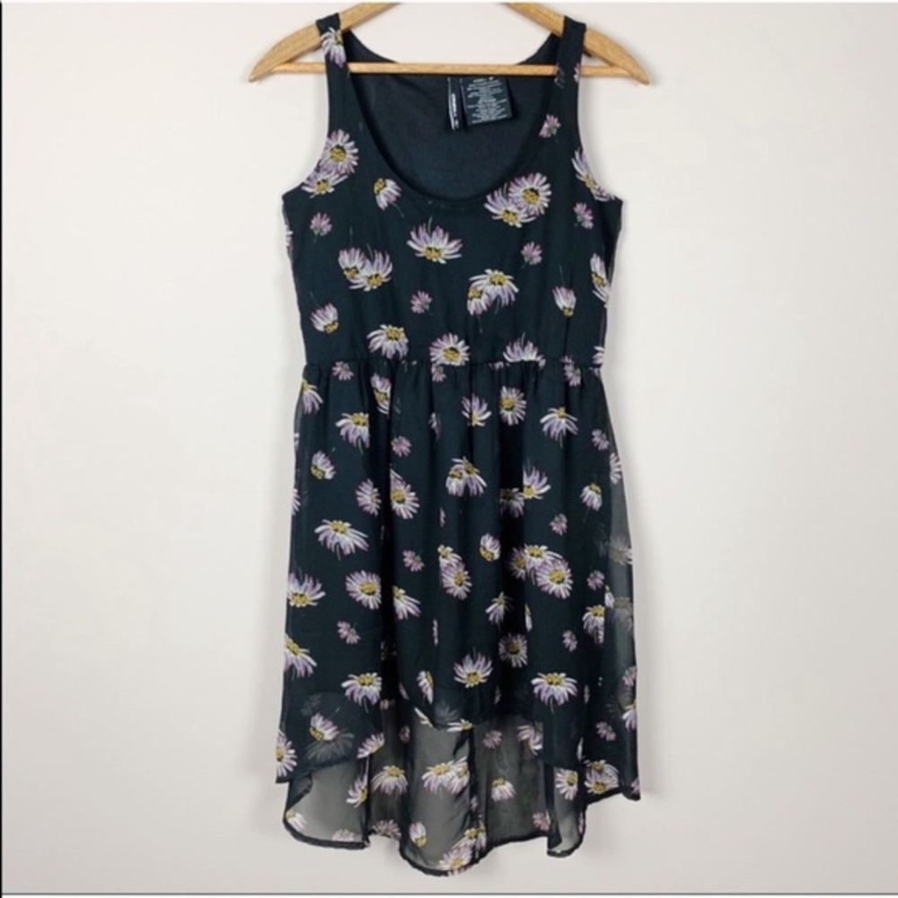 O’Neill sheer black daisy shift dress.